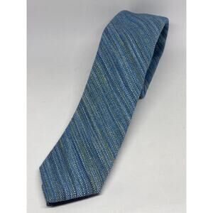 The Tie Bar Turquoise Blue 100% Wool Tie 60" Long Preloved
